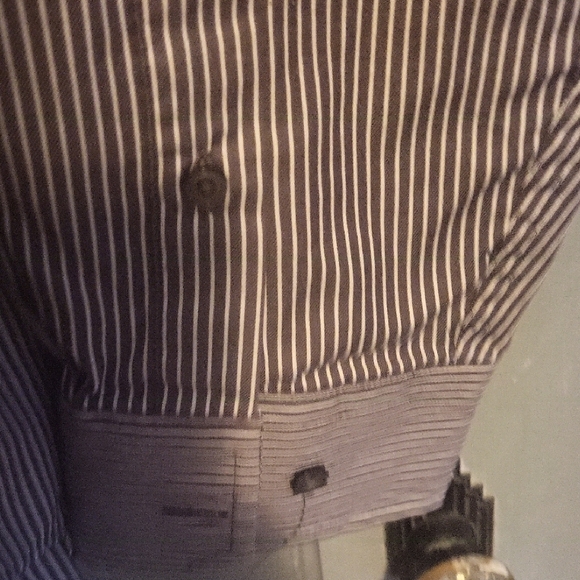 Banana Republic Gray Striped Shirt - Picture 3 of 4